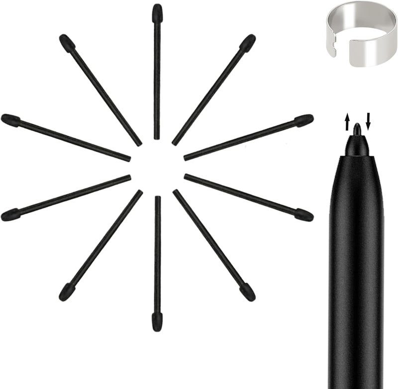 abasuto Marker Pen Tips for Remarkable 2 Pen nips 10 Pcs with Removal Tool, Durable Stylus Pen Replacement Nibs Marker Pen fit Samsung, Boox PenNote Air2 Plus - Image 1